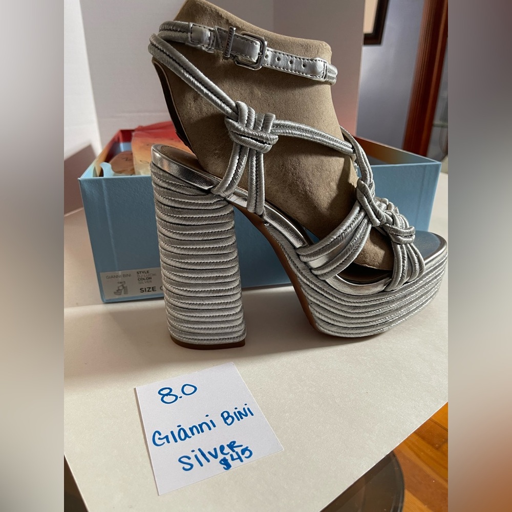 Gianni Bini Silver Women's Heels